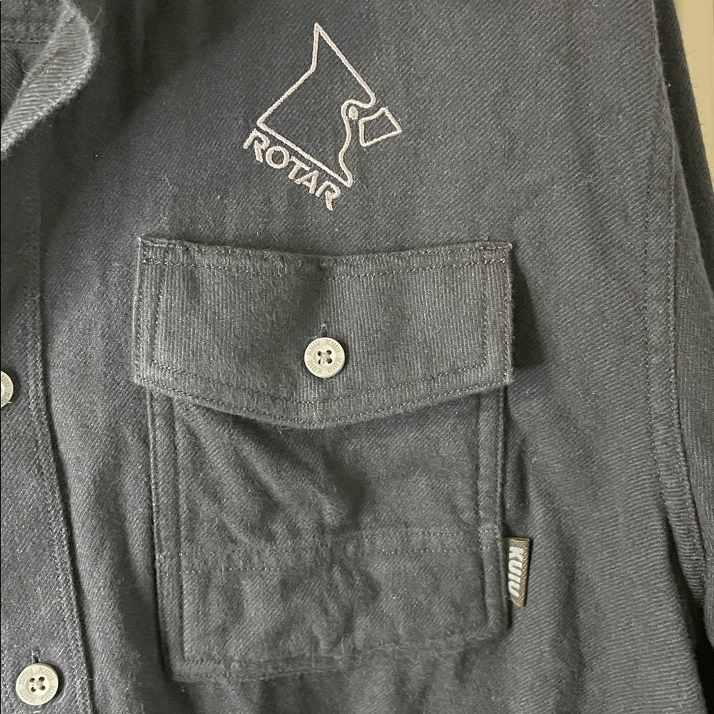 KUIU Navy Men’s Like New Wool Cotton Blend Button-Up Long Sleeve Textured Large - Picture 5 of 12